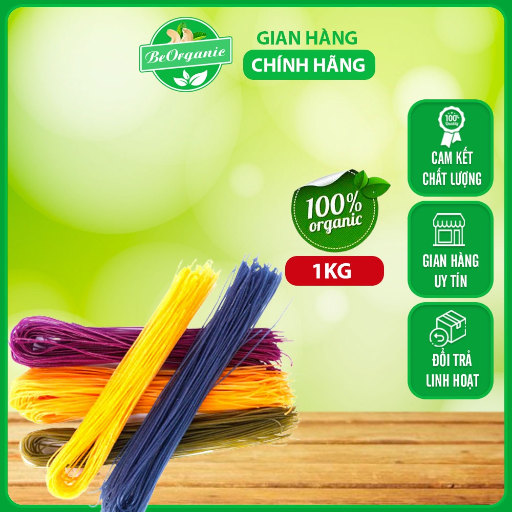 Bún Rau Củ Đặc Sản Cao Bằng 1kg Beorganic - Ngũ Sắc Mix 5 Vị Giảm Cân Eatclean Healthy Cho Người Ăn Kiêng, Ăn Chay