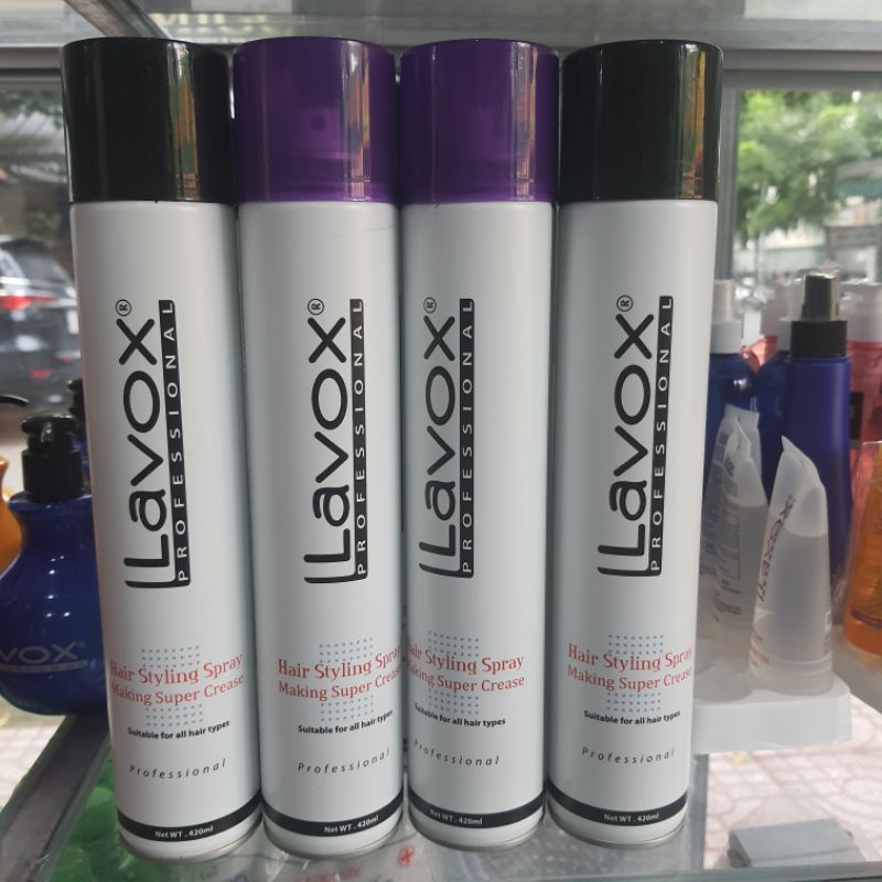 Keo tạo kiểu tóc Lavox 420ml(cứng,mềm)