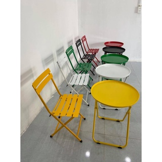 Bàn tròn trà chanh xếp gọn chân liền