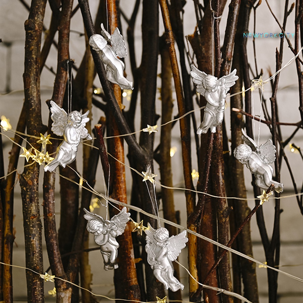 Set 4 / 6 Mặt Dây Bằng Nhựa Thân Thiện Với Môi Trường Treo Trang Trí Cây Thông Giáng Sinh