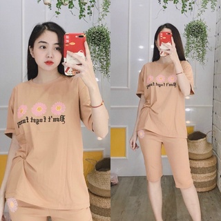  Set bộ cotton, đồ bộ thun mặc nhà dễ thương