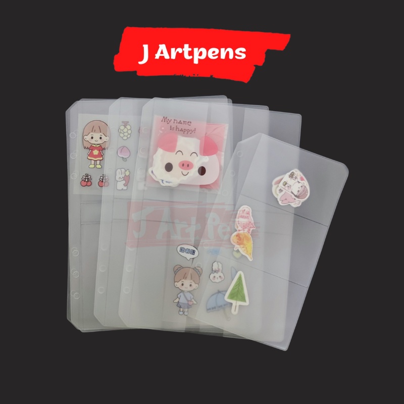 Túi Zip Sổ Còng A6 6 Lỗ A5 6 Lỗ Loại Nhiều Ngăn 3 4 Ngăn Phụ Kiện Gắn Sổ Còng