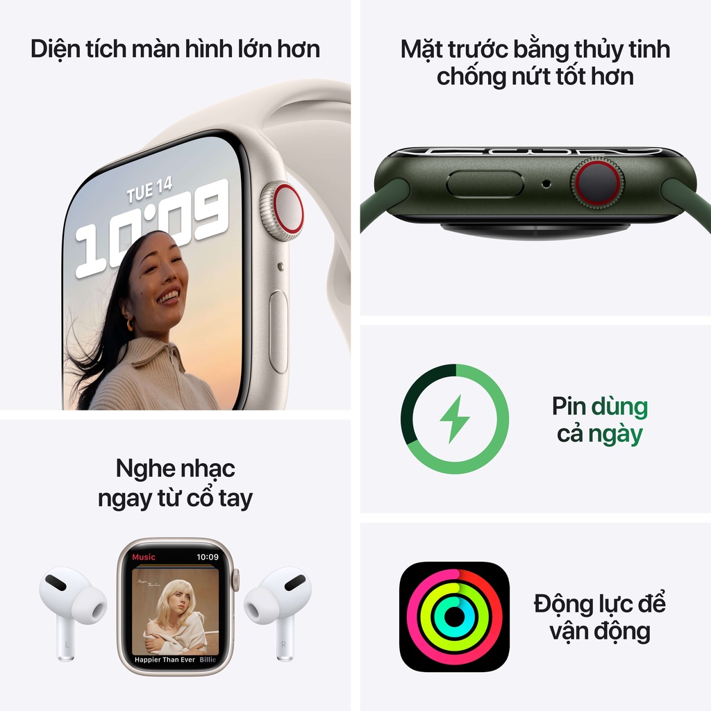 Apple Watch Series 7 Nhôm GPS Dây Thể Thao