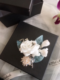 HOA CAI AO HANDMADE - Cành hồng