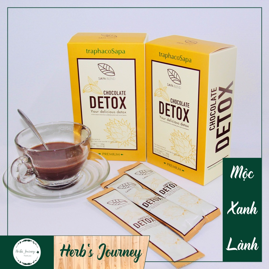 Detox chocolate - Traphaco Sapa - Hộp 12 gói - Thanh lọc cơ thể