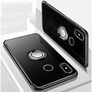 For Xiaomi Mi Mix 2S Ring Stand Soft Plating Clear Cover