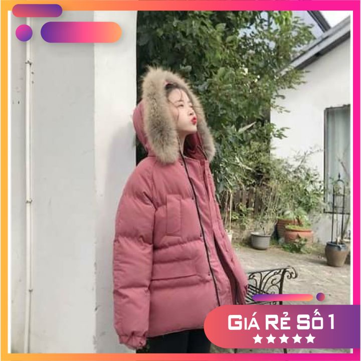 áo phao nữ quảng châu mẫu mới hàng loại 1 dày ấm, có mũ lông sẵn 3 màu siêu xinh | BigBuy360 - bigbuy360.vn