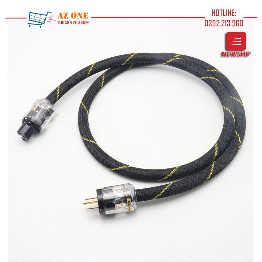 Dây Nguồn Âm Thanh Audio Bọc Lưới Chống Nhiễu Monster Powerline 400 Dài 1.5m - Hàng Chính Hãng