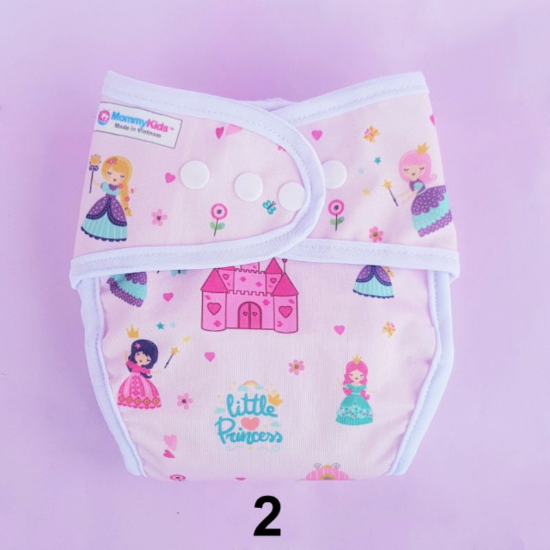 1 Quần và 2 Lót Tã vải, bỉm vải Mommykids Chống Hăm, Chống Tràn - size M, L dành cho sơ sinh đến 2 tuổi