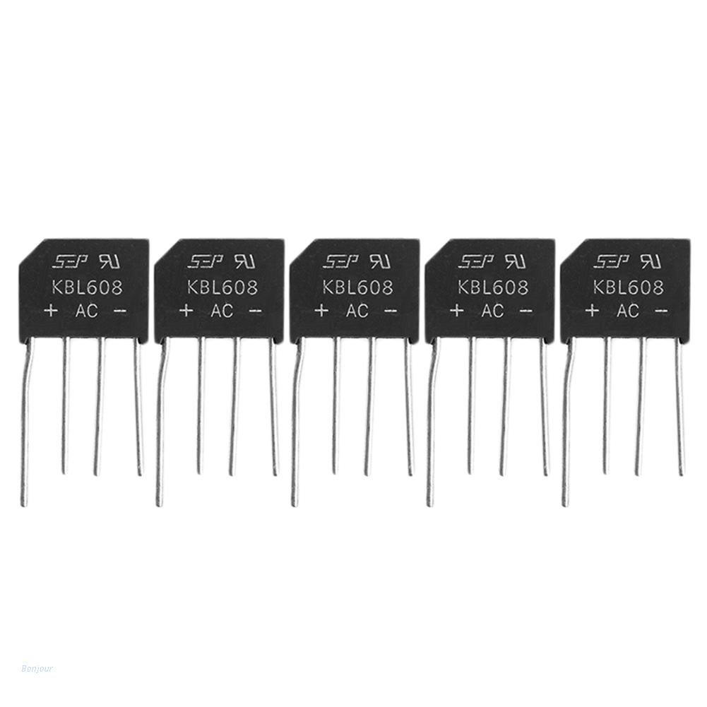 Bộ 5 Linh Kiện Chỉnh Lưu Bonjour Kbl608 Dip Kbl608 6a 800v