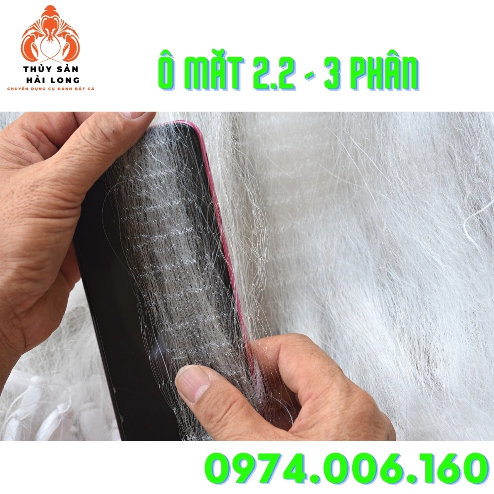 LƯỚI BÉN 3 MÀN ĐÁNH CÁ ĐỐI, CÁ MƯƠNG Ô MẮT NHỎ từ 2.2 - 3 LY