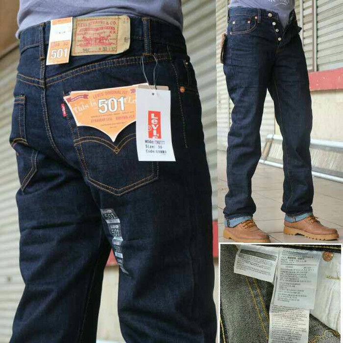 Áo Khoác Jean Nam Màu Xanh Đậm Gy615 Levis 501