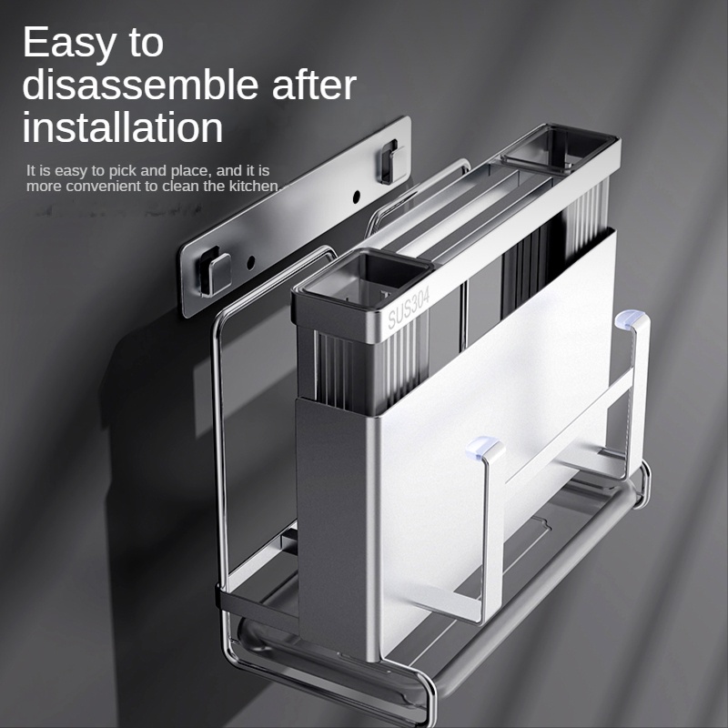 Giá để dao nhà bếp Inox 304 cao cấp Kệ để dao thớt đa năng，Giá để dao thớt Treo tường Xinkunlong