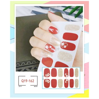 Siêu rẻ-Bộ dán móng tay gồm 14 nail stick không thấm nước-hàng đẹp-tặng kèm dũa móng tay-Q19-170-nail stick