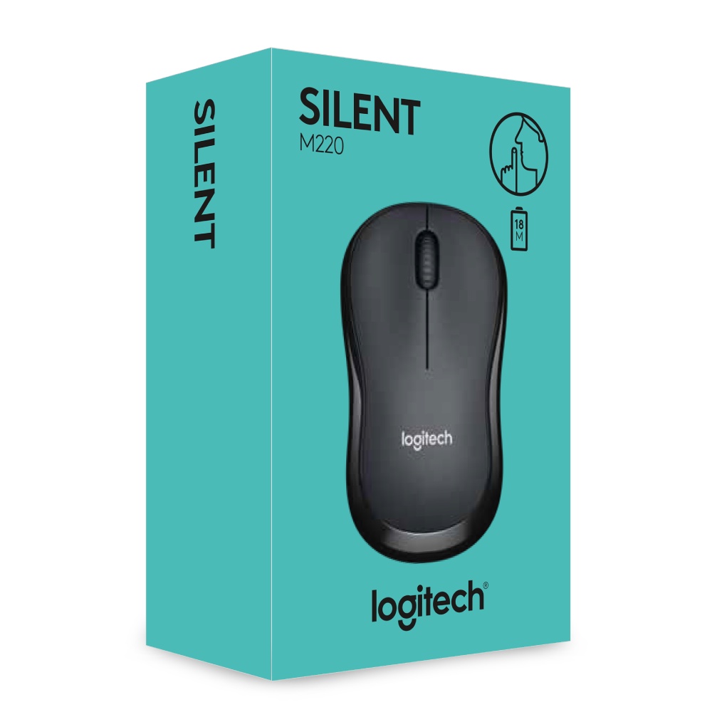 Chuột không dây Logitech M220 Silent - giảm ồn, USB, pin 1.5 năm, phù hợp PC/Laptop