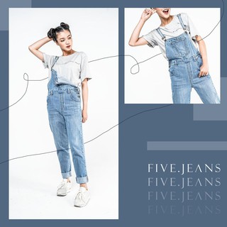 Quần Yếm Overall Jeans nữ cao cấp thương hiệu Five Jeans