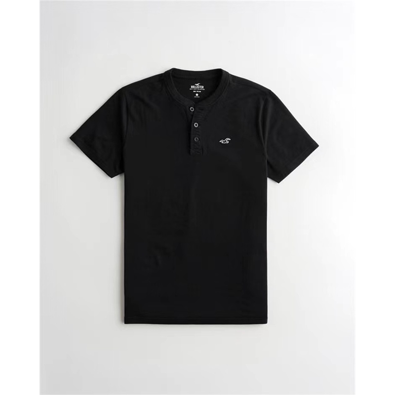 Áo Thun Cotton Ngắn Tay Cổ Đứng Thêu Hình Hoco Hollister Thời Trang Giản Dị Chất Lượng Cao 2022 Dành Cho Nam