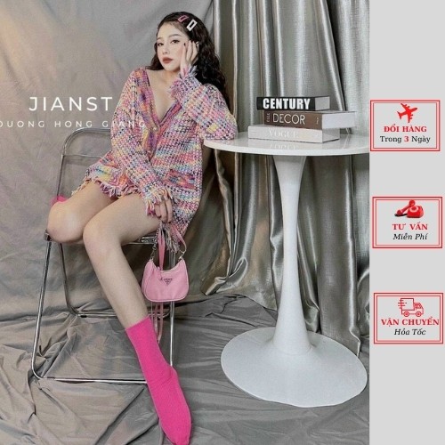 Áo khoác len cầu vồng nhiều màu cúc ngọc ulzzang hàn quốc thời trang nữ yolo fashion