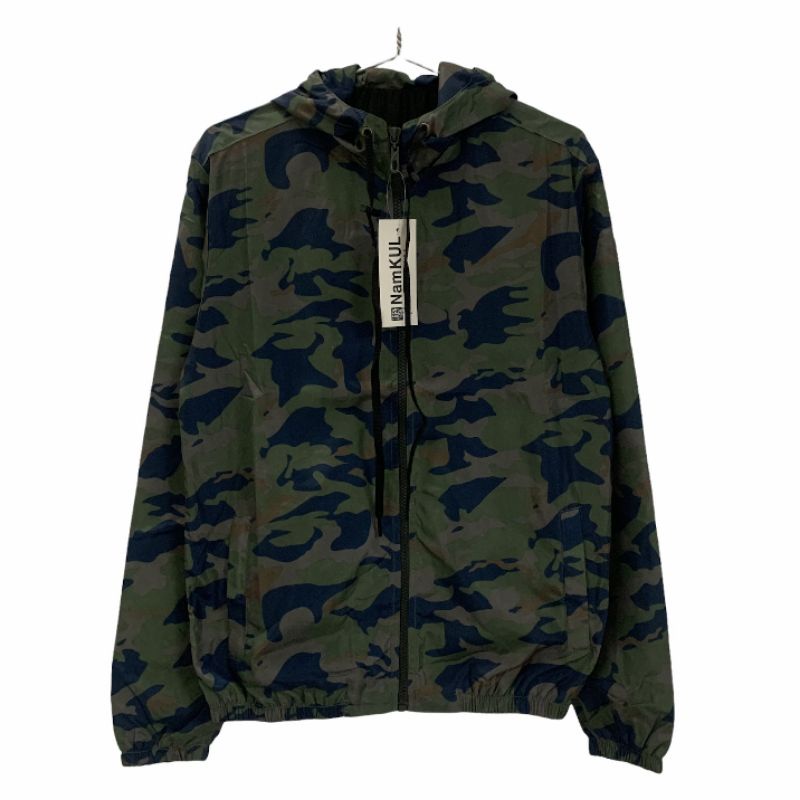 (Giá Sỉ) Áo Khoác phong cách thể thao 2 lớp nón liền Màu Camo Xanh A2