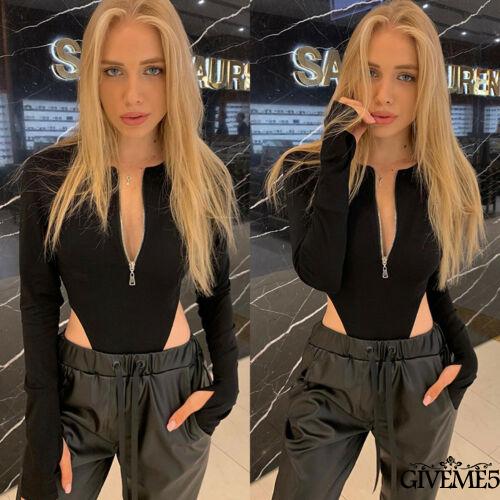 Áo liền quần dài tay màu trơn thời trang quyến rũ dành cho nữ