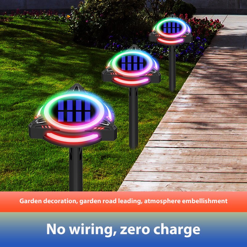 Đèn Led Rgb Năng Lượng Mặt Trời Thay Đổi Màu Sắc Trang Trí Đường Đi Sân Vườn