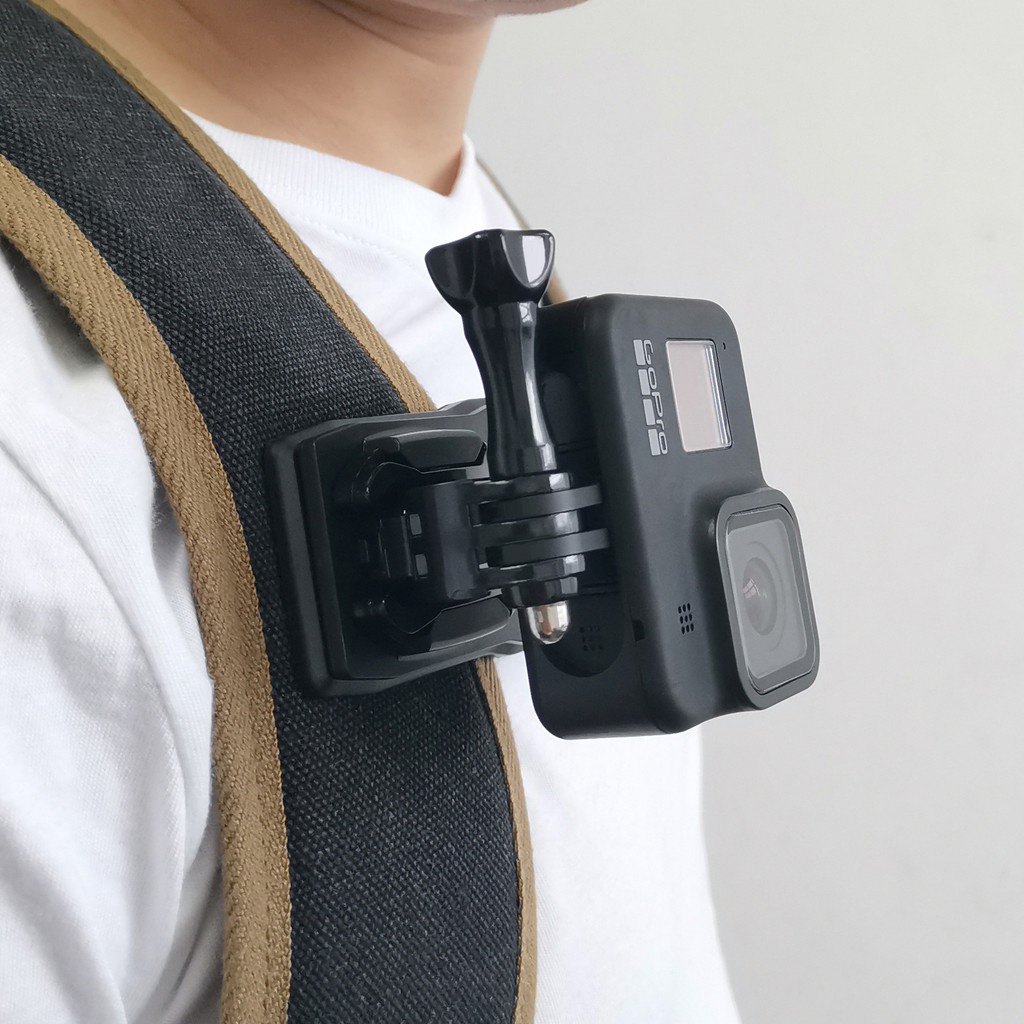 Kẹp balô 360 độ cho gopro, sjcam - Phụ kiện đa năng nhất