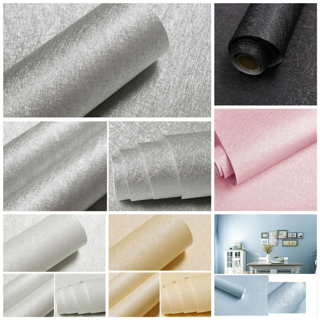 Bộ sưu tập các mẫu giấy dán tường 1 màu nhám sơi - khổ rộng 45cm ( nhiều mẫu)