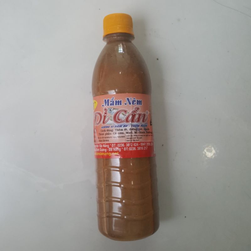 Mắm nêm Dì Cẩn chai lớn 500g - Đặc sản mắm Đà Nẵng