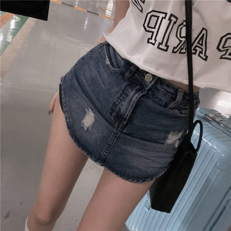 Chân váy jean dáng ngắn lưng cao thời trang mùa hè cho nữ giới | BigBuy360 - bigbuy360.vn