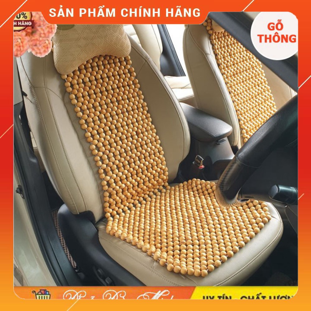 Combo lót ghế hạt gỗFREESHIPLót ghế ô tô đàn thông + lót thông vuông loại tốt