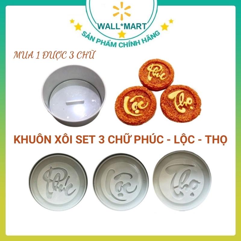 Khuôn xôi Phúc Lộc Thọ 3 chữ hàng đẹp to lớn WALLMART WM125