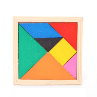 Bảng Gỗ Xếp Hình Trí Uẩn Tangram - Đồ chơi xếp hình phát triển tư duy cho bé NATO TRI01