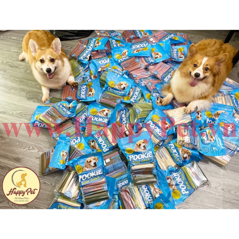 XƯƠNG GẶM VỆ SINH RĂNG MIỆNG POOKIE STAR STICK CHO CHÓ 500GR