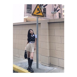 Áo len gile jennie áo croptop phong cách học sinh Hàn Quốc B225