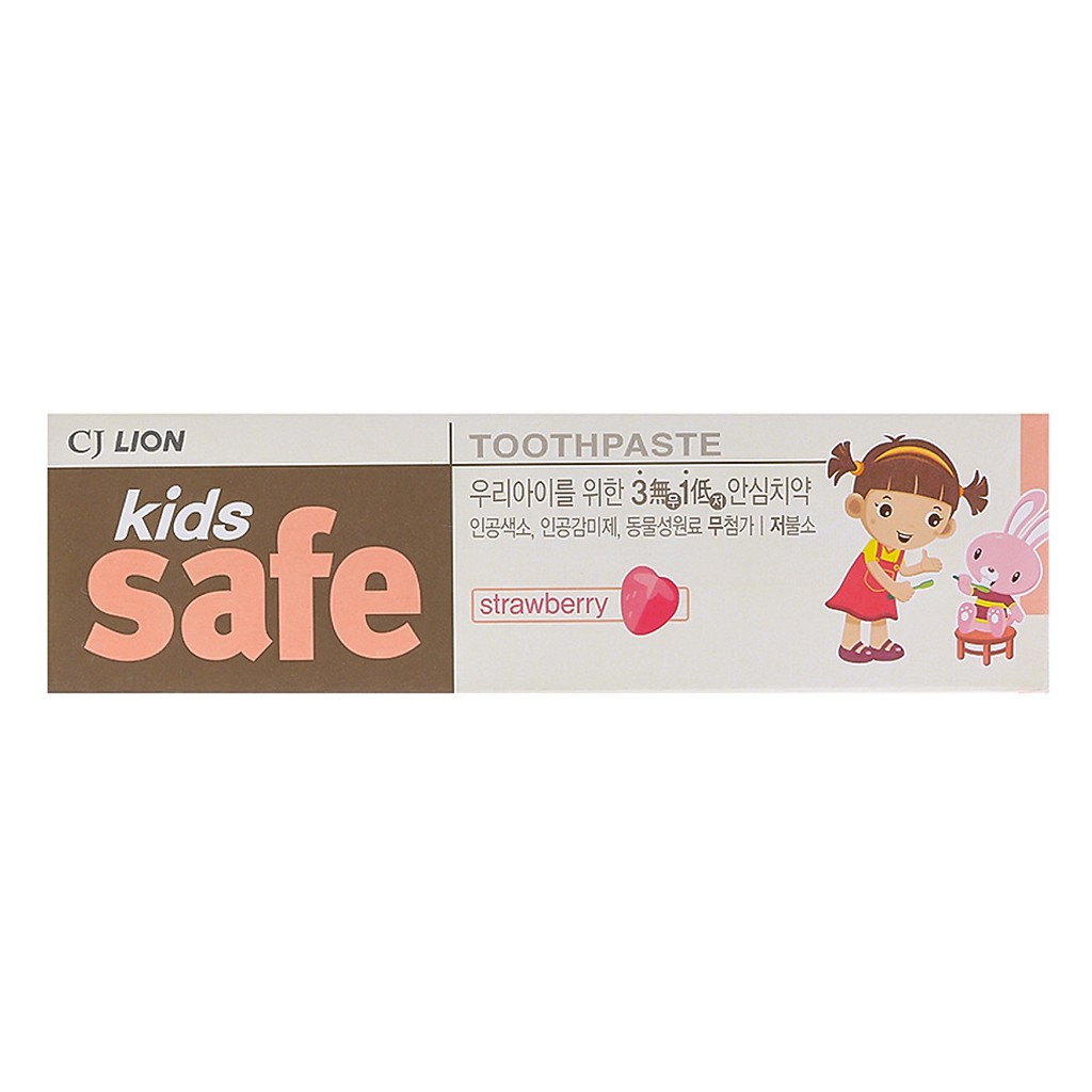 Kem Đánh Răng Cho Bé Hương Trái Cây Thươm Mát Kids Safe Lion 90g (100% Korea)