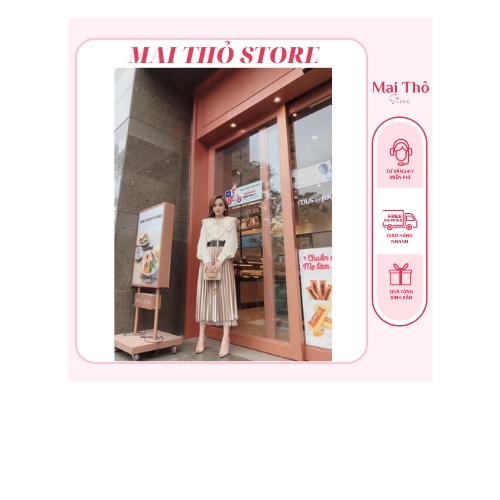 Chân váy nhung dập li 2 lớp quảng châu  mặc 2 mặt,chân váy quốc dân 4 mùa-MAI THỎ SHOP-