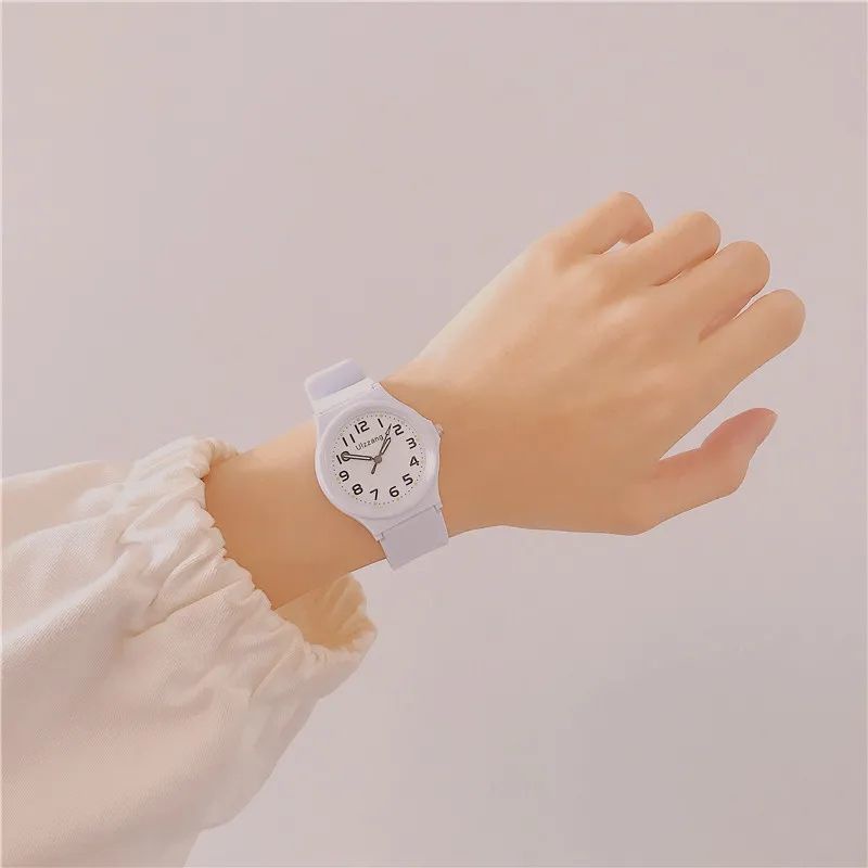 Đồng Hồ Thạch Anh Thời Trang Hàn Quốc Đơn Giản Xinh Xắn Cho Nữ