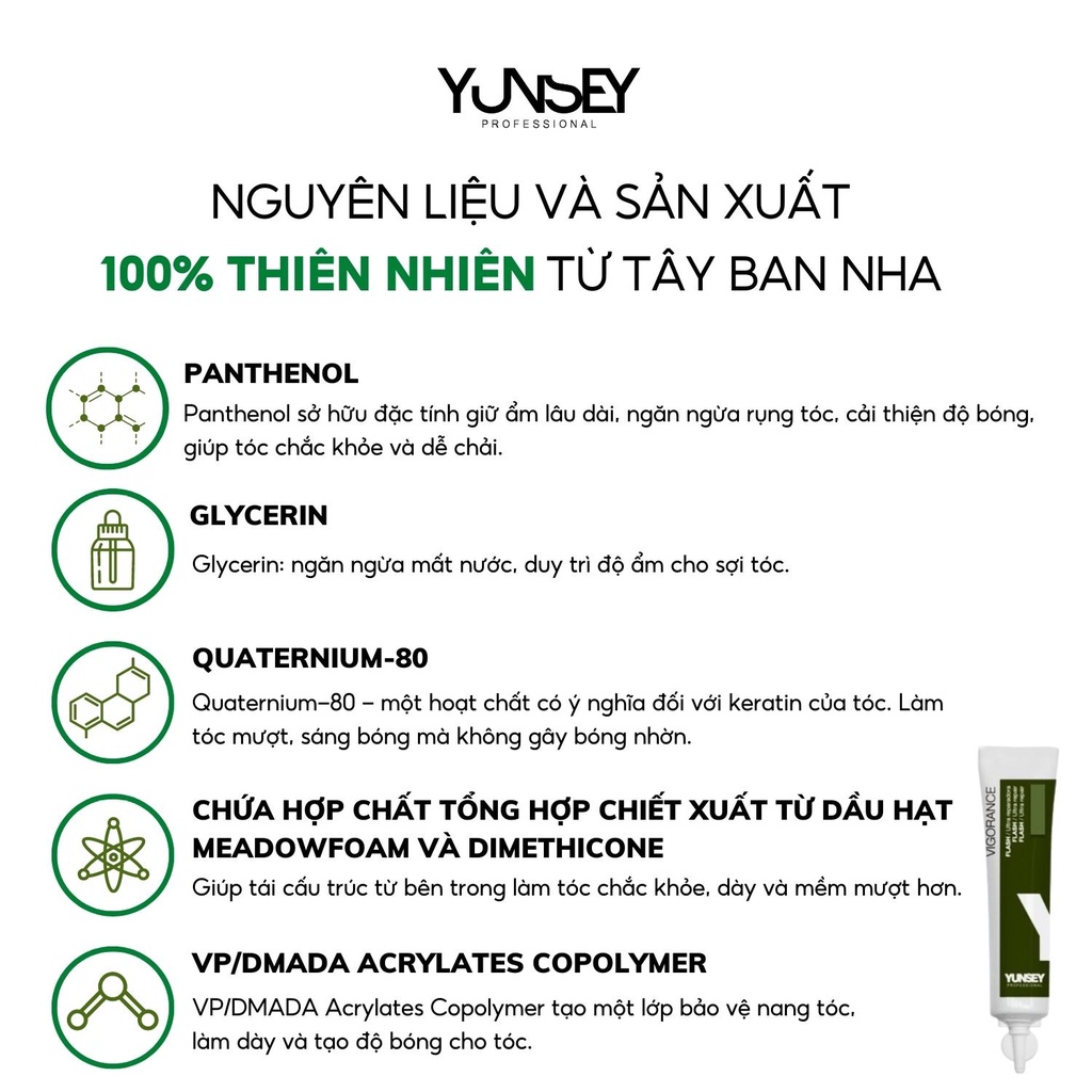 Hộp tinh chất phục hồi cấp tốc cho tóc Yunsey 15mlx12 tuýp