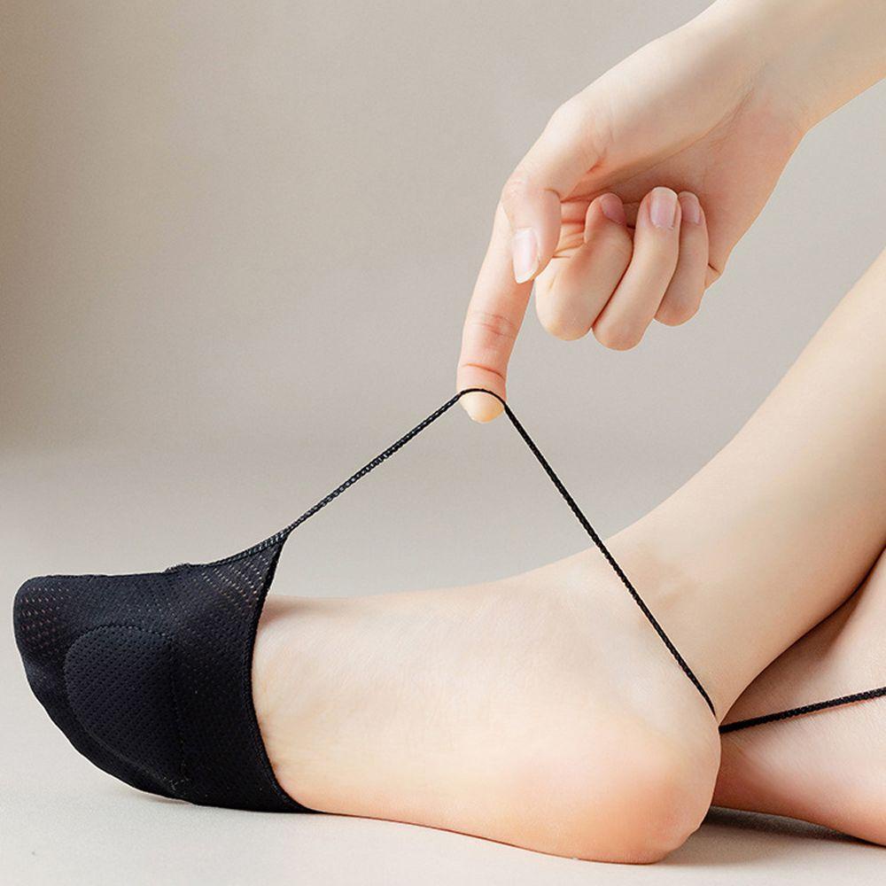 OCEANMAP Vớ Lụa Lạnh Cổ Thấp Phối Lưới Thoáng Khí Thời Trang Cho Nữ