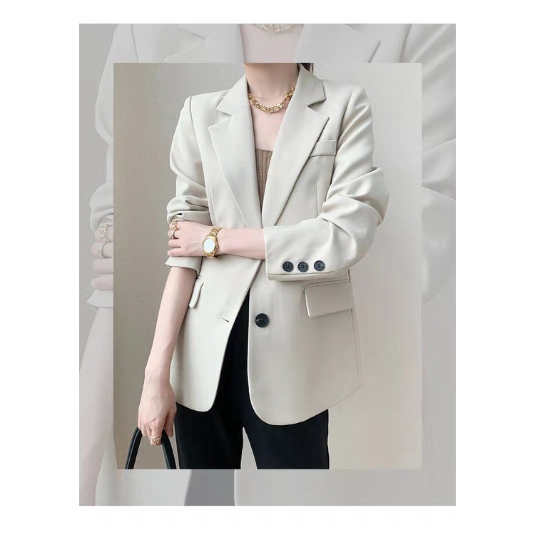 Áo Khoác Vest Dáng Rộng Màu Nâu Thời Trang Thu Đông Hàn Quốc  Cao Cấp Có Size Lớn Cho Nữ