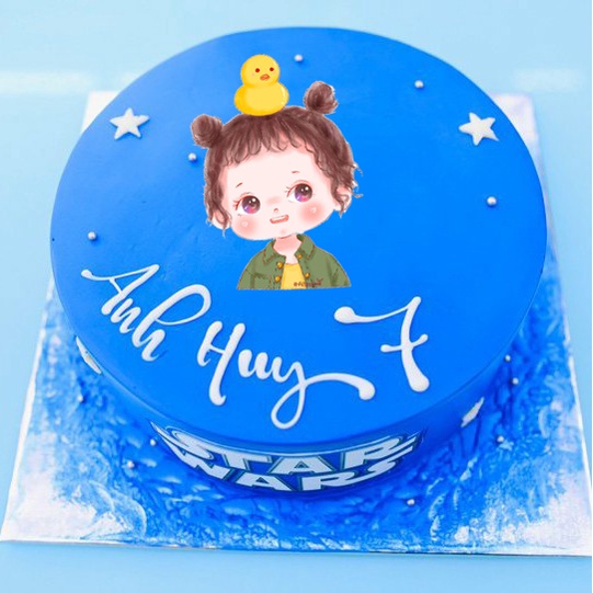 Phụ kiện bánh sinh nhật bánh kem - Set 10 thẻ cắm giấy hình chibi dễ thương trang trí bánh