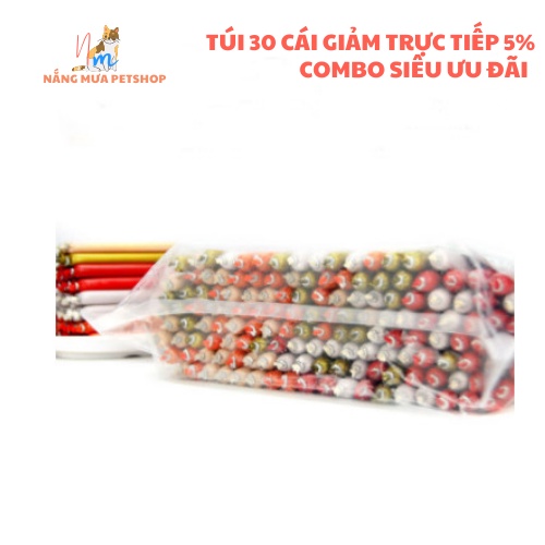 Xúc xích cho chó mèo, Combo 60 cây xúc xích cho chó mèo, snack cho chó mèo