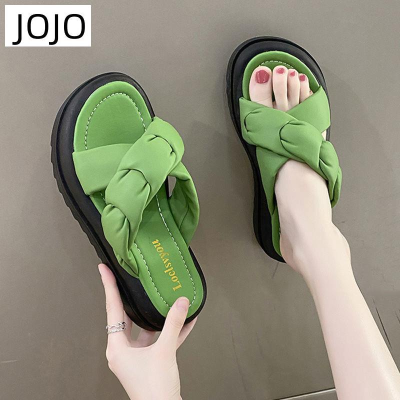 Niche Dép Cao Cấp Sandal Đế Mềm Dày Quai Chéo Thời Trang Mùa Hè Mới Cho Nữ