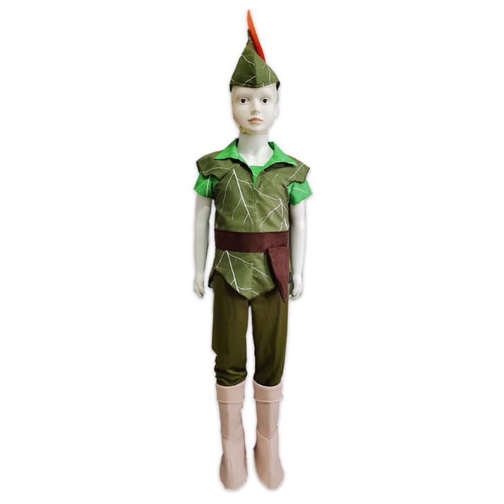 Bộ Đồ Hóa Trang Nhân Vật Peter Pan Màu Xanh Lá Cây Cho Bé Dịp Halloween