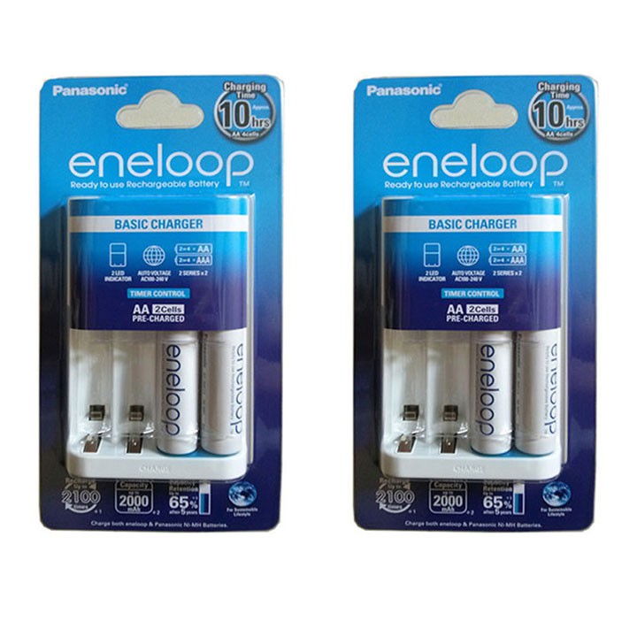 4 Máy sạc kèm 2 pin AA 2000mah Panasonic eneloop BQ-CC51E