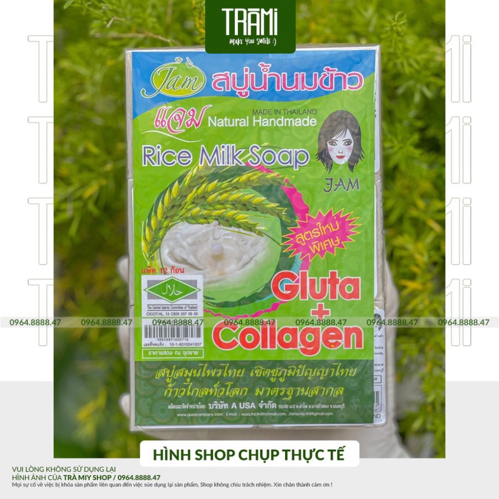 Xà Phòng Kích Trắng Cám Gạo Thái Lan Rice Milk Soap.