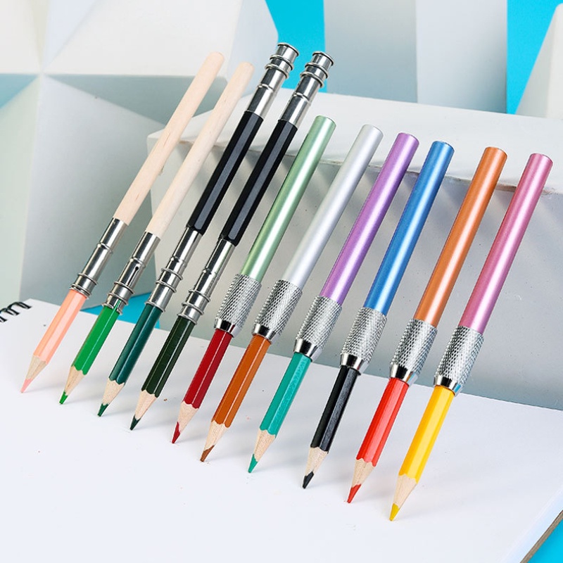 1 Chiếc Giá Đỡ Bút Chì Hai Đầu Bằng Kim Loại Có Thể Điều Chỉnh