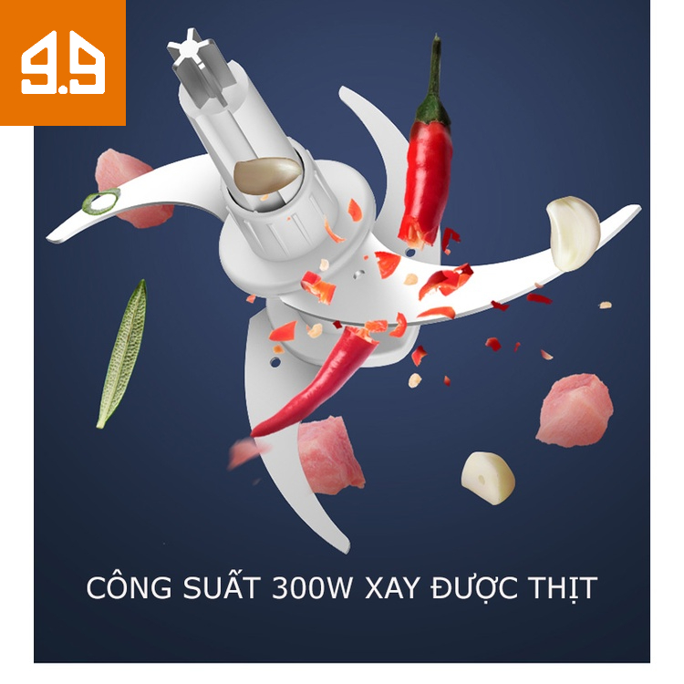 Máy xay đa năng xay thịt cá rau củ quả đa năng Deerma Inox 1.8L-JR05X
