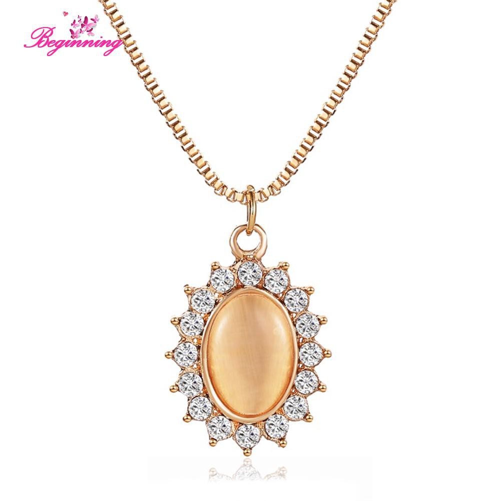 Bộ vòng cổ + Bông Tai Hình Oval Đính Đá Zircon Phong Cách Hàn Quốc