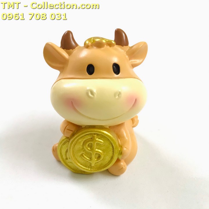 Tượng Nhựa Con Trâu Cute. kích thước 4x5.5cm - SP005050